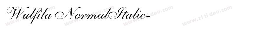 Wulfila NormalItalic字体转换